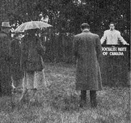 A speaker at Speakers Corner