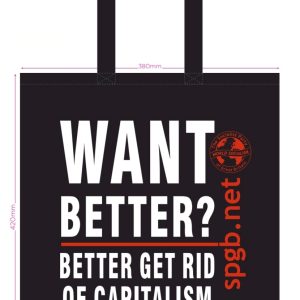 Socialist Party custom printed cotton bags - Want Better