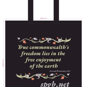 Socialist Party custom printed cotton bags - Winstanley